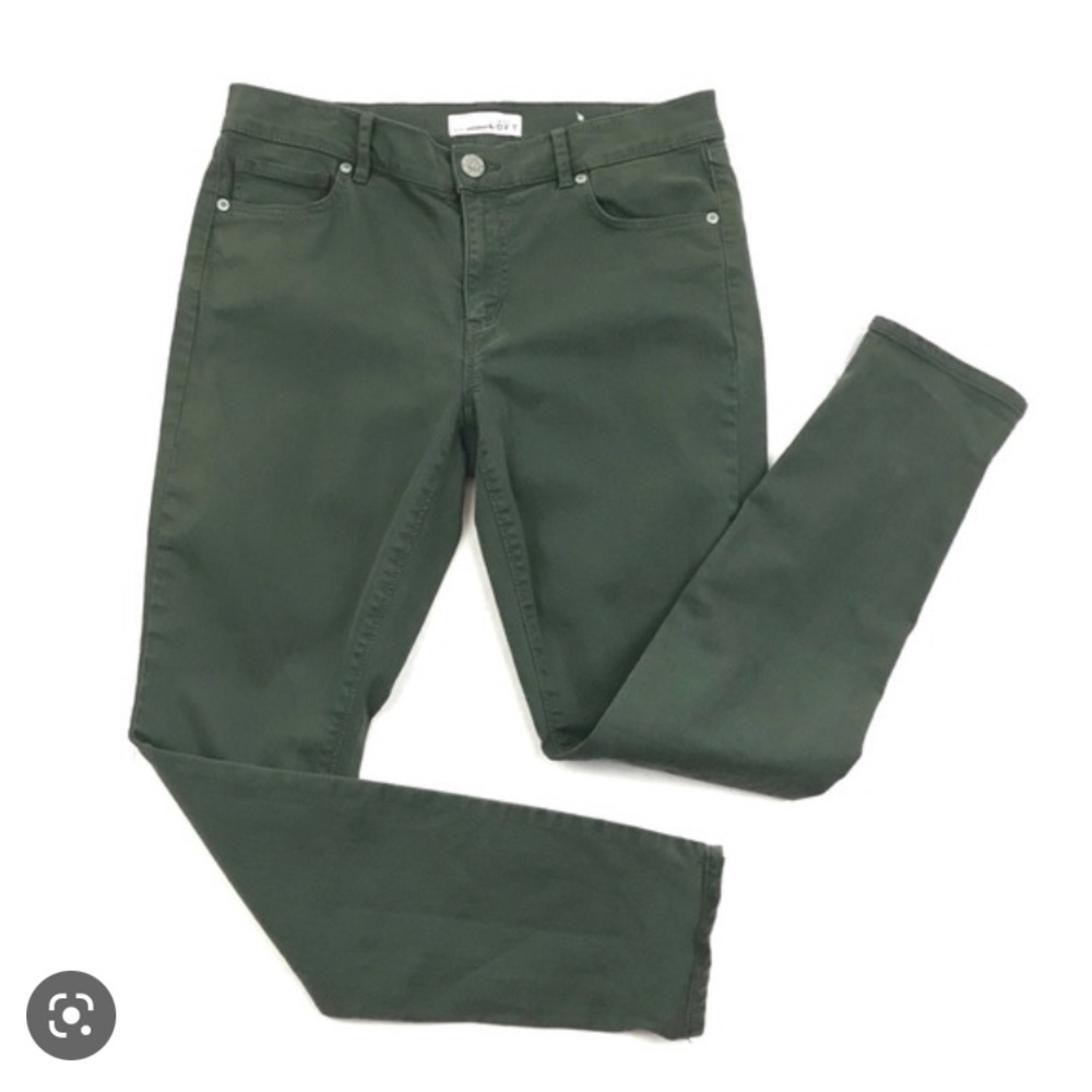 Loft modern skinny jeans- olive green